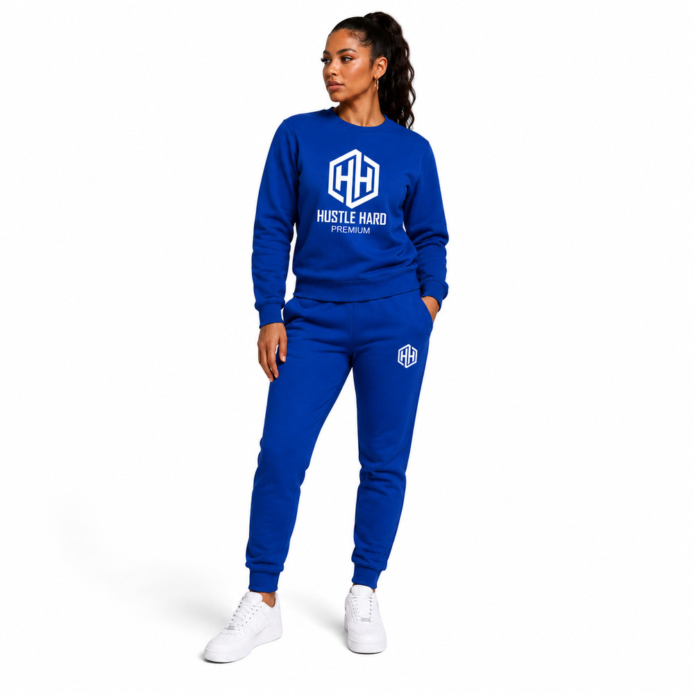 The Hustle Hard Premium Crew-Neck Tracksuit